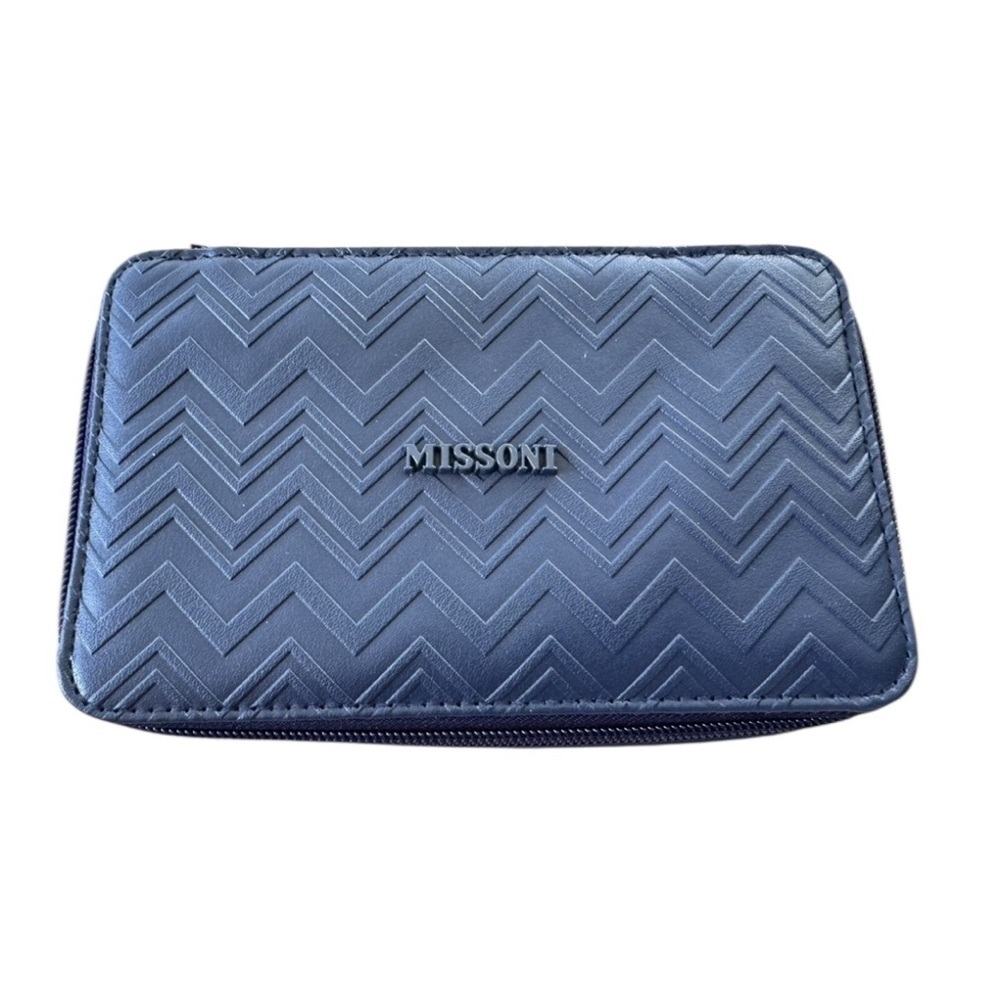 NEW! MISSONI Exclusive Delta Amenity Travel Case Blue Wave Zipper Ltd Edition